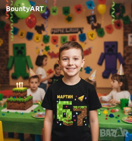 Нов ХИТ! Детски персонализирана тениски  / Майкрафт / Брейнрот/ Роблокс – Персонализирани с ИМЕ