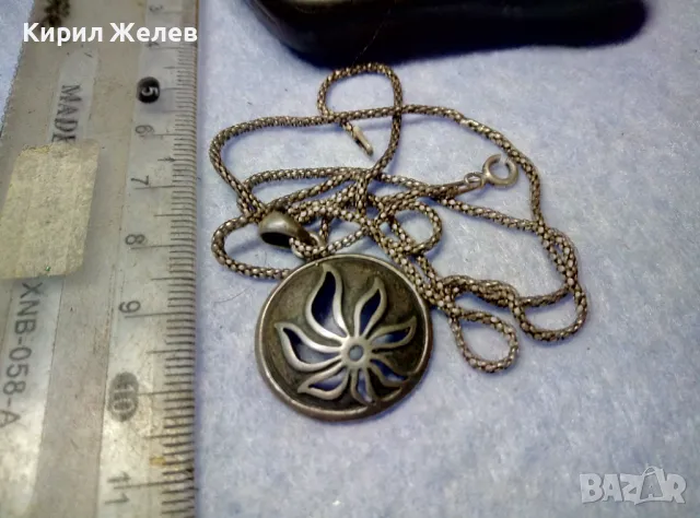 ФЛОРАЛЕН СРЕБЪРЕН МЕДАЛЬОН сФИНА СРЕБЪРНА ВЕРИЖКА СРЕБРО 925 с НУЖДА от РЕМОНТ на ЗАКОПЧАЛКАТА 49776, снимка 12 - Колиета, медальони, синджири - 50421443