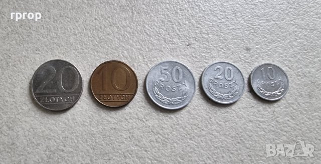 Полша. 10,20,50 гроша и 10,20 злоти . 1963 - 1990  година