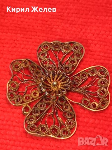 19 ВЕК СРЕБЪРНО ФИЛИГРАННО УКРАШЕНИЕ ДЕТЕЛИНА МАЙСТОРСКА РЪЧНА ИЗРАБОТКА ВИСОКА ПРОБА СРЕБРО 27286, снимка 4 - Антикварни и старинни предмети - 36795316