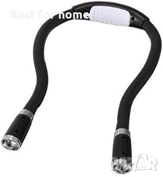 Huglight LED лампа със свободни ръце, прегръщаща врата, лампа за четене (черна), снимка 4 - Друга електроника - 44239660