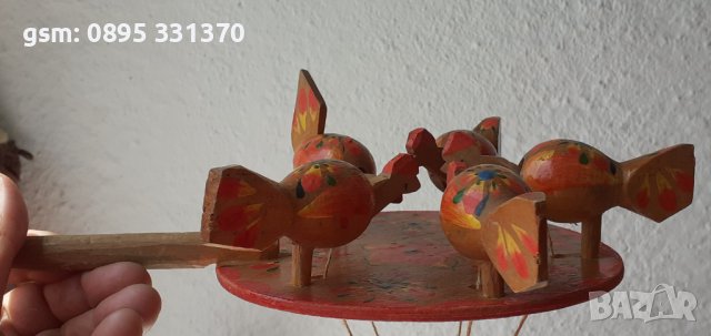 Кълвящи пиленца дървена играчка (3), снимка 3 - Декорация за дома - 40932462