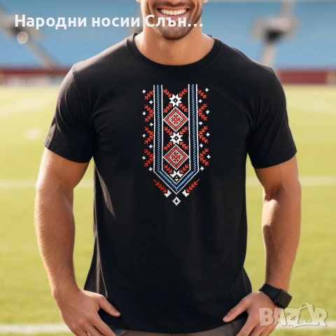 Мъжка тениска с бродирана шевица, снимка 5 - Тениски - 51933685