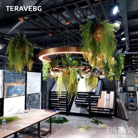Висящи изкуствени растения 