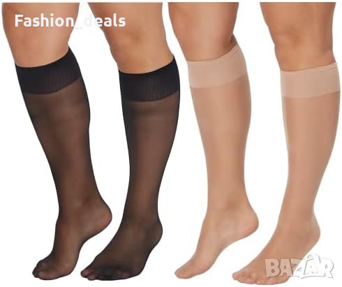 Нови 6 чифта Удобни 15D Високи чорапи с подсилени пръсти Жени 