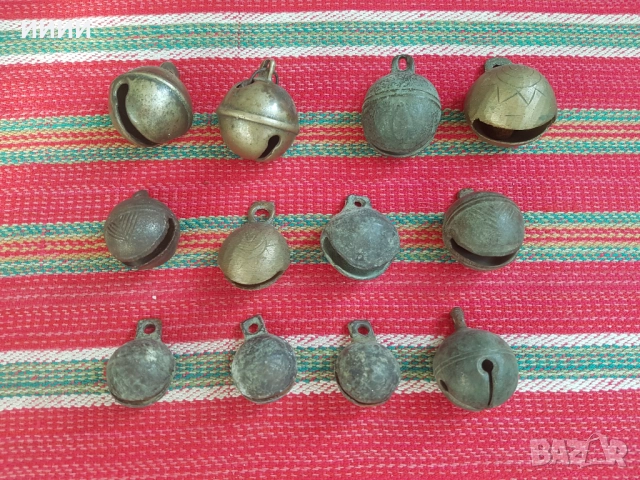 Бронзова хлопка звънец орехче 10бр лот 