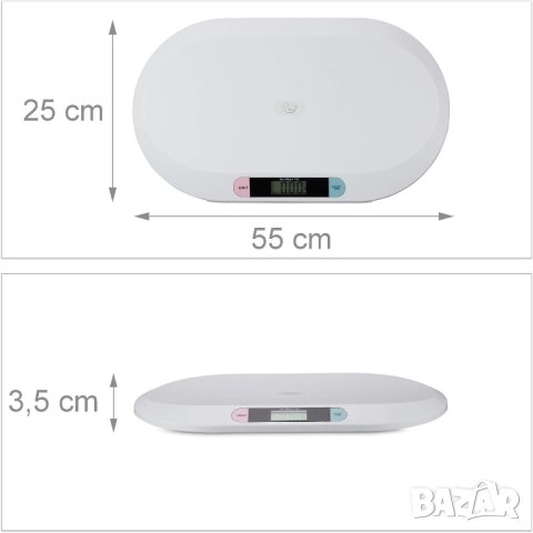 Дигитален кантар за деца до 20кг, функция задържане, Relaxdays, снимка 2 - Други - 42609457
