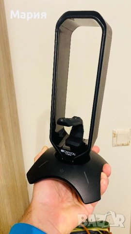 Mouse bungee/бънджи за мишка Canyon - водач за кабел на мишка със стойка за слушалки, снимка 3 - Клавиатури и мишки - 44343616