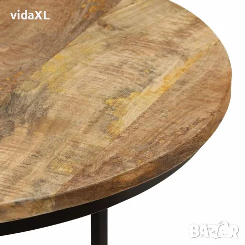 vidaXL Стифиращи маси, 3 бр, грубо мангово дърво, снимка 4 - Маси - 56147095