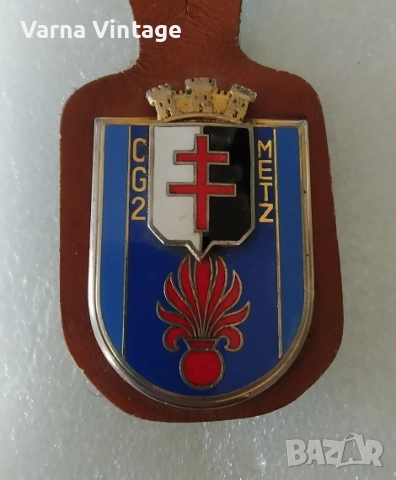 Френска полкова значка на гарнизона на Мец, 2-ра рота. DRAGO Франция., снимка 2 - Колекции - 51887891