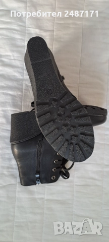 Нови елегантни и удобни черни дамски боти с цип и връзки на платформа, снимка 7 - Дамски боти - 52796000