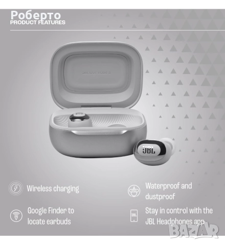 Слушалки JBL LiveBuds 3, снимка 2 - Безжични слушалки - 52900730