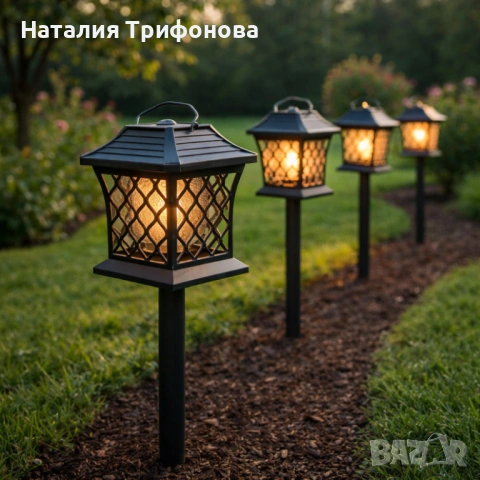 Многофункционална градинска соларна лампа XF-1012А - осветление и защита от насекоми