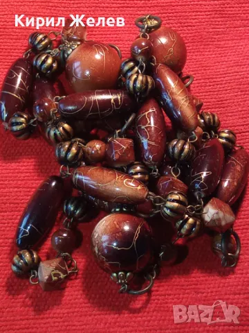 ЕФЕКТНА ЕТНО АРТ СТИЛ ХЕНД МЕЙД ОГЪРЛИЦА 25903, снимка 9 - Колиета, медальони, синджири - 47187225