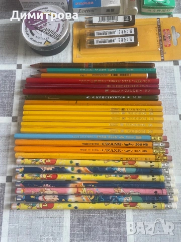 Моливник, моливи, кабари, кламери, карфици, телчета за телбод, лепило, снимка 2 - Други - 46162539