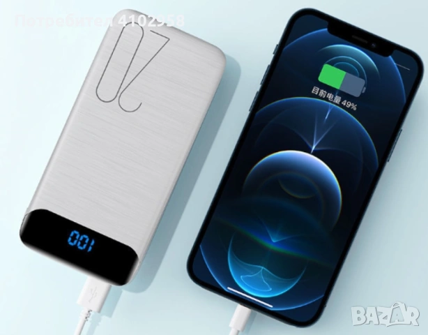 Преносима батерия KLGO KP-89 POWER BANK, 10000/20000mAh с LED дисплей, снимка 4 - Външни батерии - 53026627