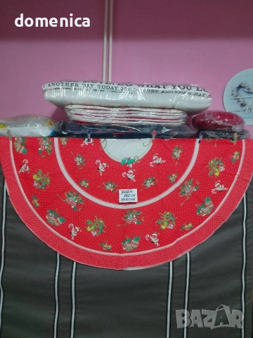  Коледни кръгли покривки за маса, снимка 8 - Покривки за маси - 52474696