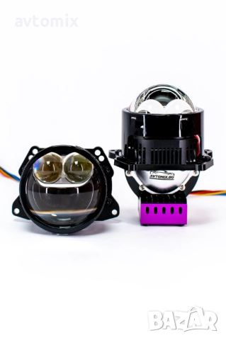 LED Лупи за вграждане с лазер 3.0 инча 75W 10000LM 2 бр к-т къси и дълги, снимка 2 - Аксесоари и консумативи - 51809632