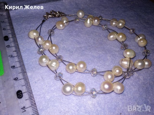 НЕЖНО ФИНО РЕТРО - АРТ КОЛИЕ ЕСТЕСТВЕНИ ПЕРЛИ и ФАСЕТИРАНИ КРИСТАЛИ 34793, снимка 9 - Колиета, медальони, синджири - 39140334