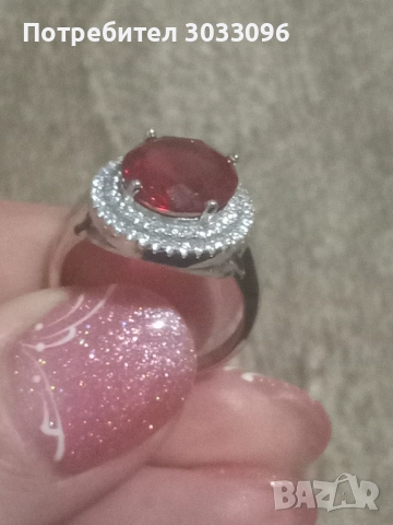 Сребърен пръстен, снимка 5 - Пръстени - 52740584