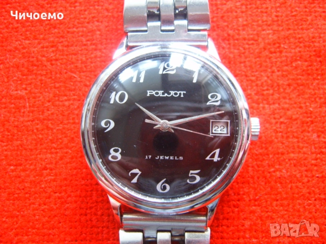 Poljot 17 jewels USSR black dial ! Мъжки ръчен часовник,като нов !, снимка 2 - Антикварни и старинни предмети - 53699990