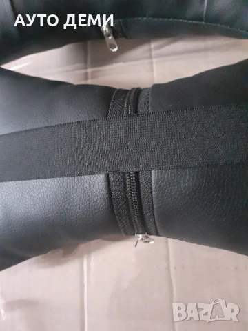 Черни кожени възглавнички за седалка на автомобил с лого S line, снимка 2 - Аксесоари и консумативи - 51287005