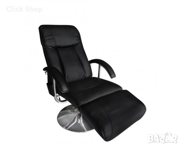Масажен стол, черен, изкуствена кожа, снимка 5 - Столове - 40703460