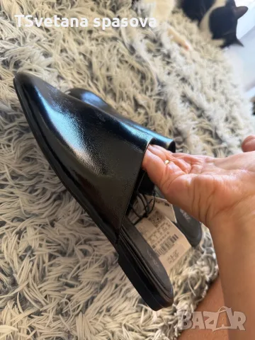 затворени кожени джапанки zara, снимка 7 - Джапанки - 56020037