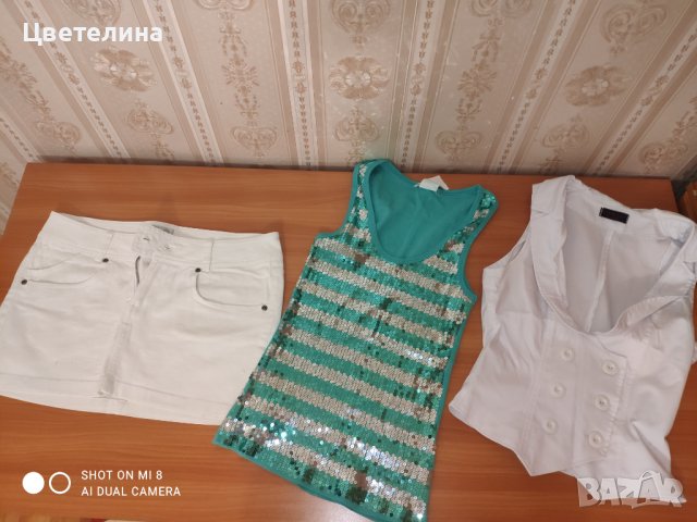 Летни дамски дрехи размер S/M, снимка 7 - Тениски - 36820605
