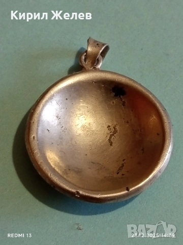 Красив ажурен сребърен медальон с формата на СПИРАЛА ювелирна изработка 30250, снимка 6 - Колиета, медальони, синджири - 52884312