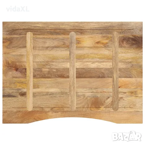 vidaXL Плот за бюро с извивка 100x80x2,5 см грубо мангово дърво масив, снимка 4 - Бюра - 56147325