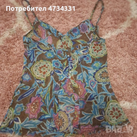 ZARA Копринен Топ , снимка 5 - Ризи - 53565547