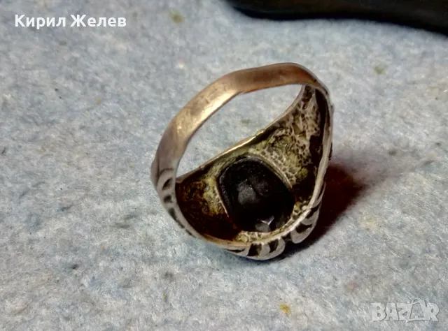 СТАРИНЕН ФЛОРАЛЕН БЕЛ ЕПОК СРЕБЪРЕН ПРЪСТЕН ЛАКИРАНО СРЕБРО ВИСОКА ПРОБА РЪЧНА ИЗРАБОТКА 49110, снимка 10 - Антикварни и старинни предмети - 49247739