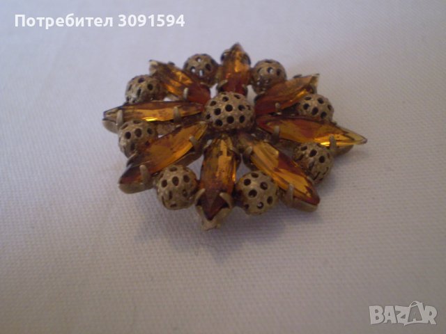 Старинна брошка - бижу Чехословакия, снимка 8 - Антикварни и старинни предмети - 39827215