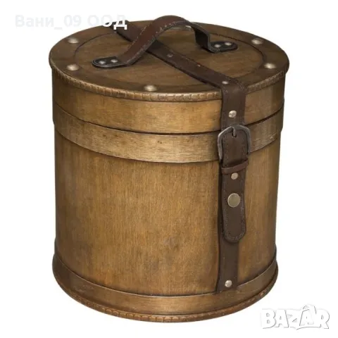 Кръгла дървена Деко кутия 