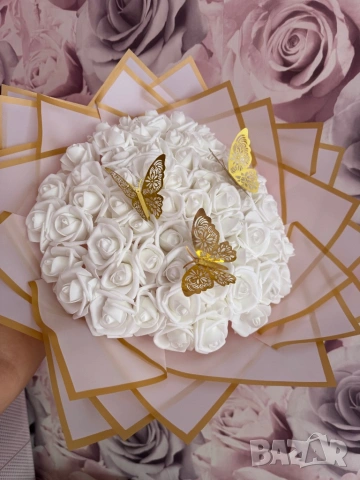 Букети от вечни рози , снимка 4 - Изкуствени цветя - 53694274