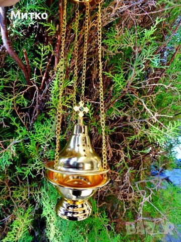 Нова малка бронзова кандилница , снимка 3 - Други ценни предмети - 52071500