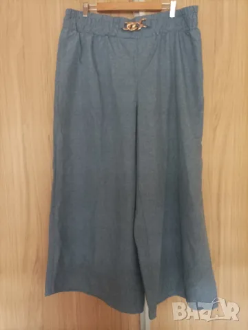 Макси летен панталон с висока талия и широки крачоли , снимка 1