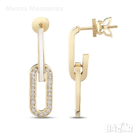 Златни обеци с Диаманти Roberto Bravo