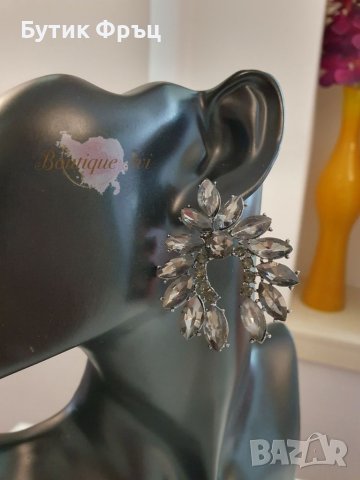 Обеци графит 1, снимка 2 - Обеци - 41925583