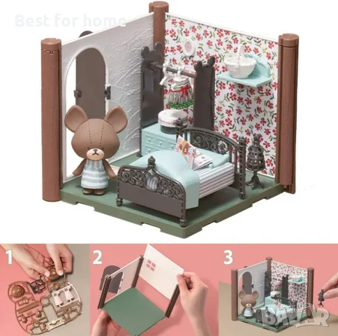 Bandai – Haco Room – Комплект стая с яке – 55 части за сглобяване – Яке за кукла
