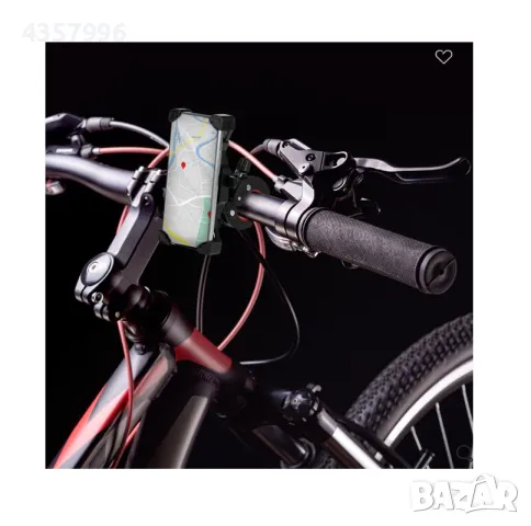  Стойка за мобилен телефон за велосипед и мотоциклет, Черен , снимка 4 - Аксесоари за велосипеди - 49176692