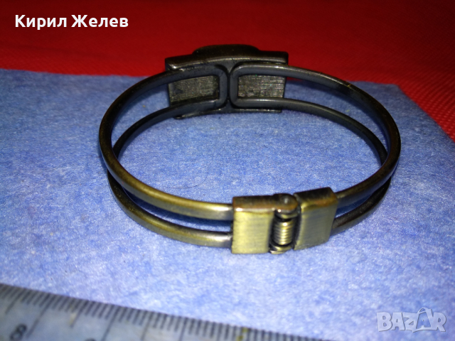 БРОНЗИРАНА ВИНТИДЖ АРТ ГРИВНА от БЛАГОРОДНА СТОМАНА с ТОПЕН КЕХЛИБАР / КАТАЛИН 44194, снимка 8 - Гривни - 44756056