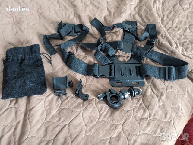 Джей щипки, нагръдник за GoPro също и за кормило на велосипед, торбичка, снимка 2 - Аксесоари за велосипеди - 41955947