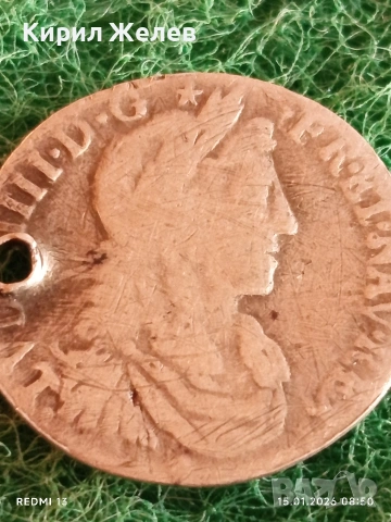 Сребърна монета 1/12 екю 1663г. Луй XIV Франция за КОЛЕКЦИЯ 52974, снимка 2 - Нумизматика и бонистика - 53104542