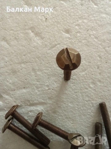 Декоративни немагнитни болтове M6x40 с месингово покритие | Внос от Германия | 0,15 лв./бр., снимка 2 - Железария - 51181935