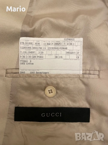 Gucci мъжко сако 50, снимка 10 - Сака - 53373814