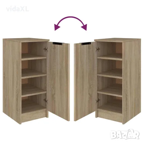 vidaXL Шкаф за обувки, сонома дъб, 30x35x70 см, инженерно дърво, снимка 8 - Скринове - 56147954