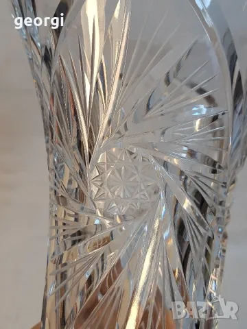 голяма немска кристална фасетирана ваза Nachtmann   3/3, снимка 2 - Вази - 48888062