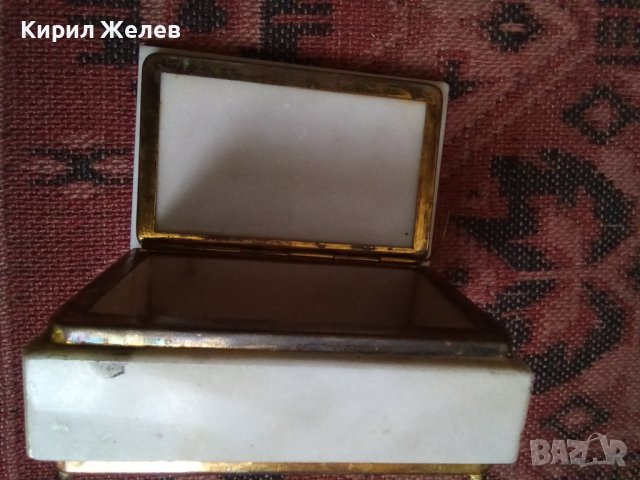 Кутия за бижута стара мраморна с бронзови крачета 43735, снимка 8 - Колекции - 44448881